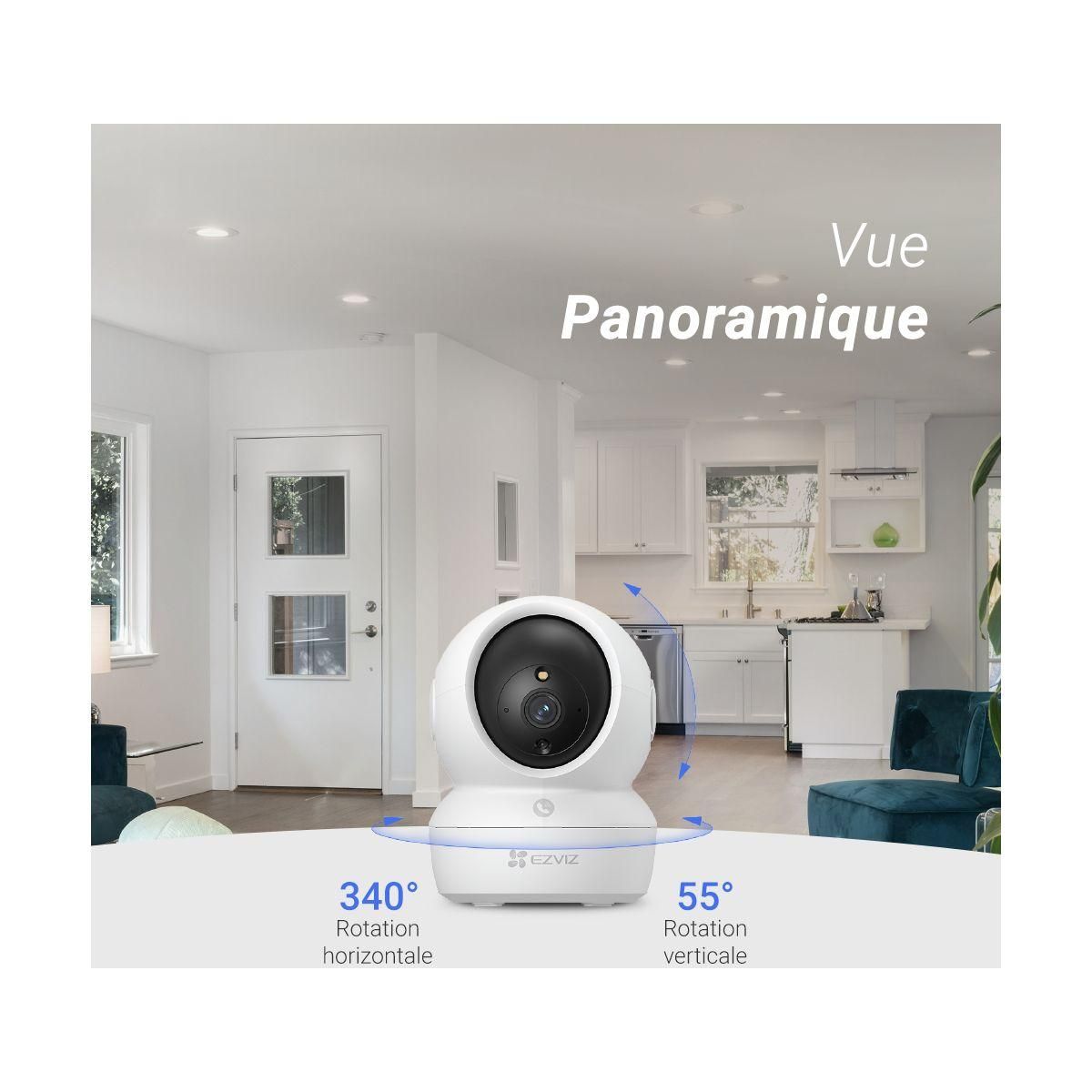 EZVIZ Caméra de surveillance Wifi H6C 2K motorisée