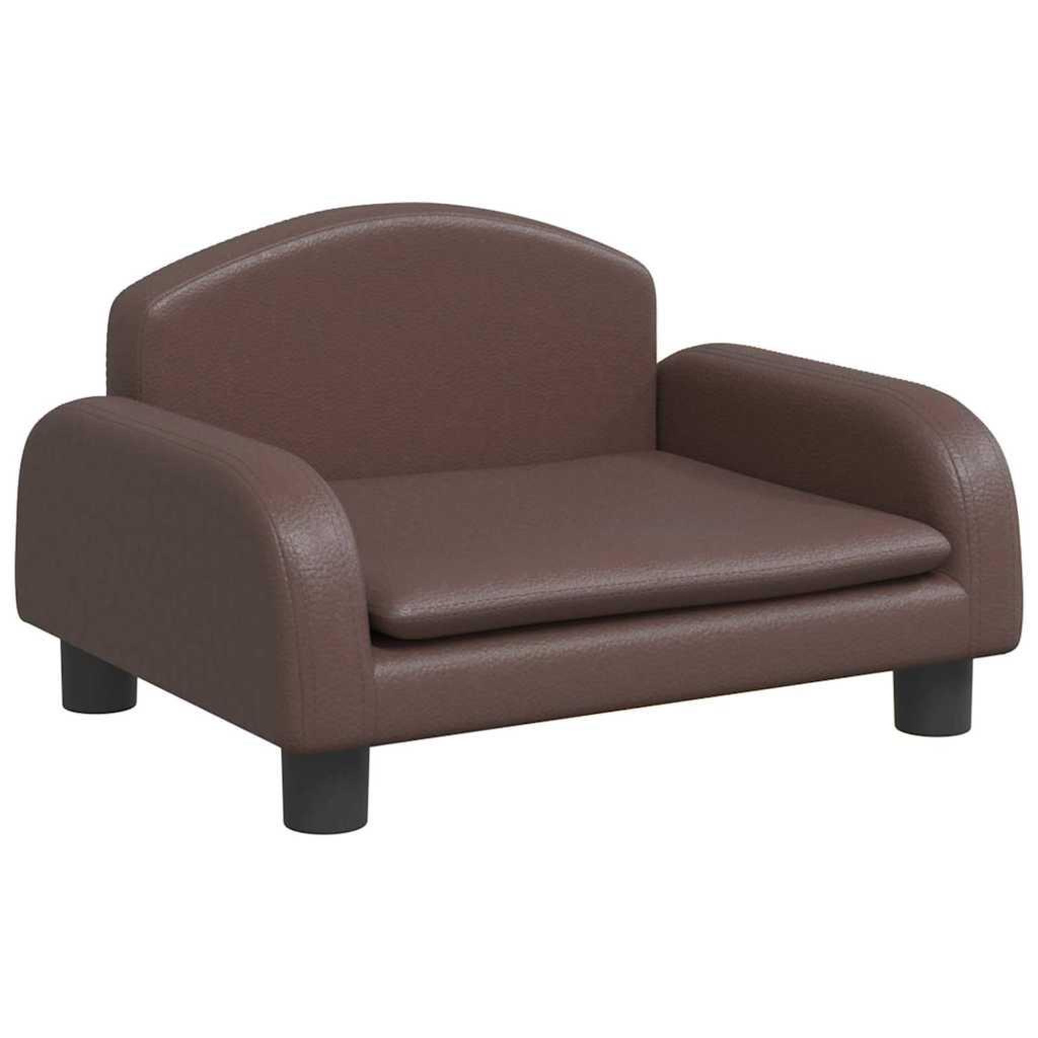 Voir la diapositive 2 : VIDAXL Lit pour chien marron 50x40x30 cm similicuir
