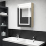 Voir la diapositive 1 : VIDAXL Armoire de salle de bain a miroir LED Chene 50x13x70 cm