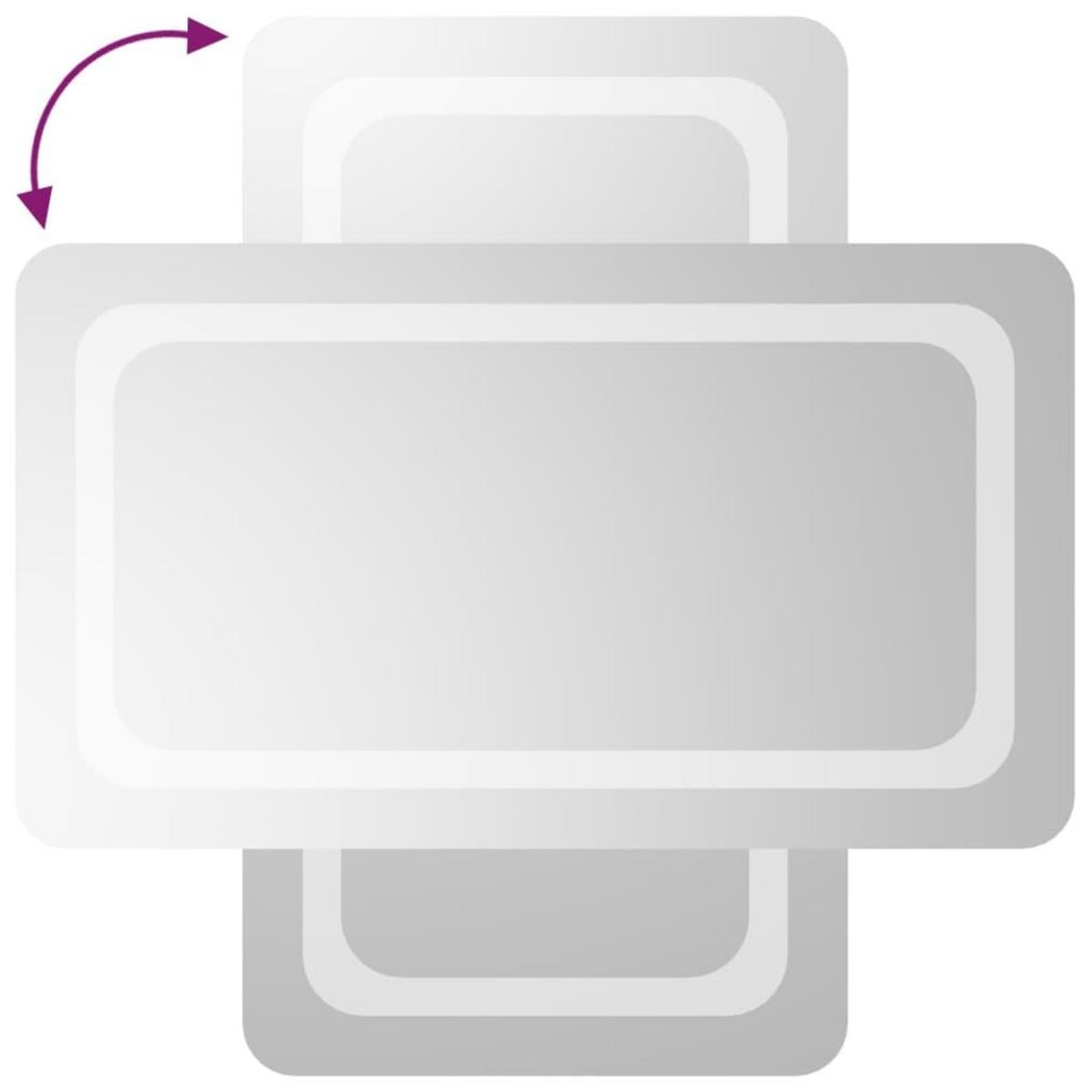 VIDAXL Miroir de salle de bain a LED 40x70 cm