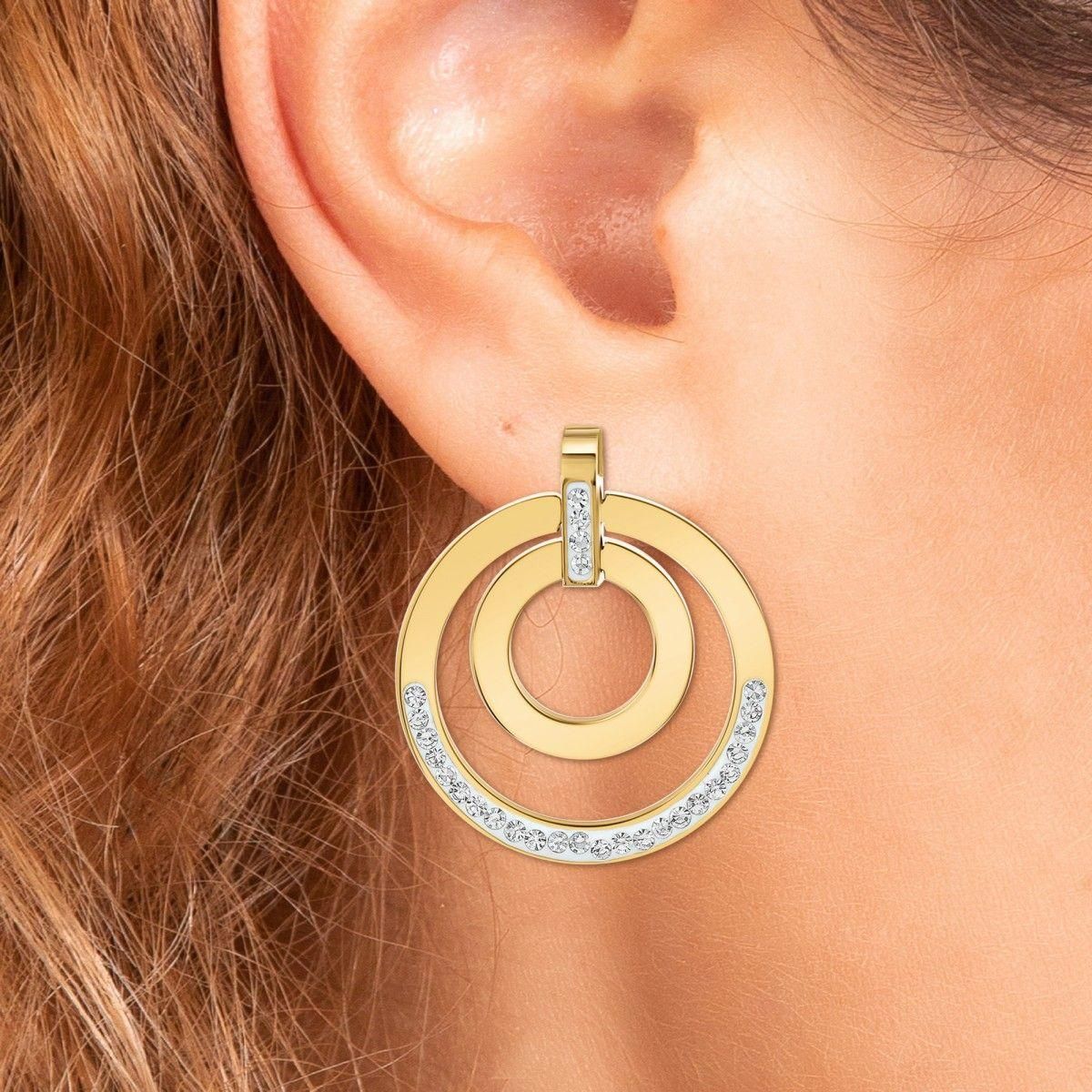 SC BOHEME Boucles d'oreilles SC Bohème ornées de Cristaux scintillants