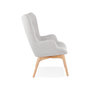 Voir la diapositive 3 : Paris Prix Fauteuil Design Scandinave  Ticao  93cm Gris