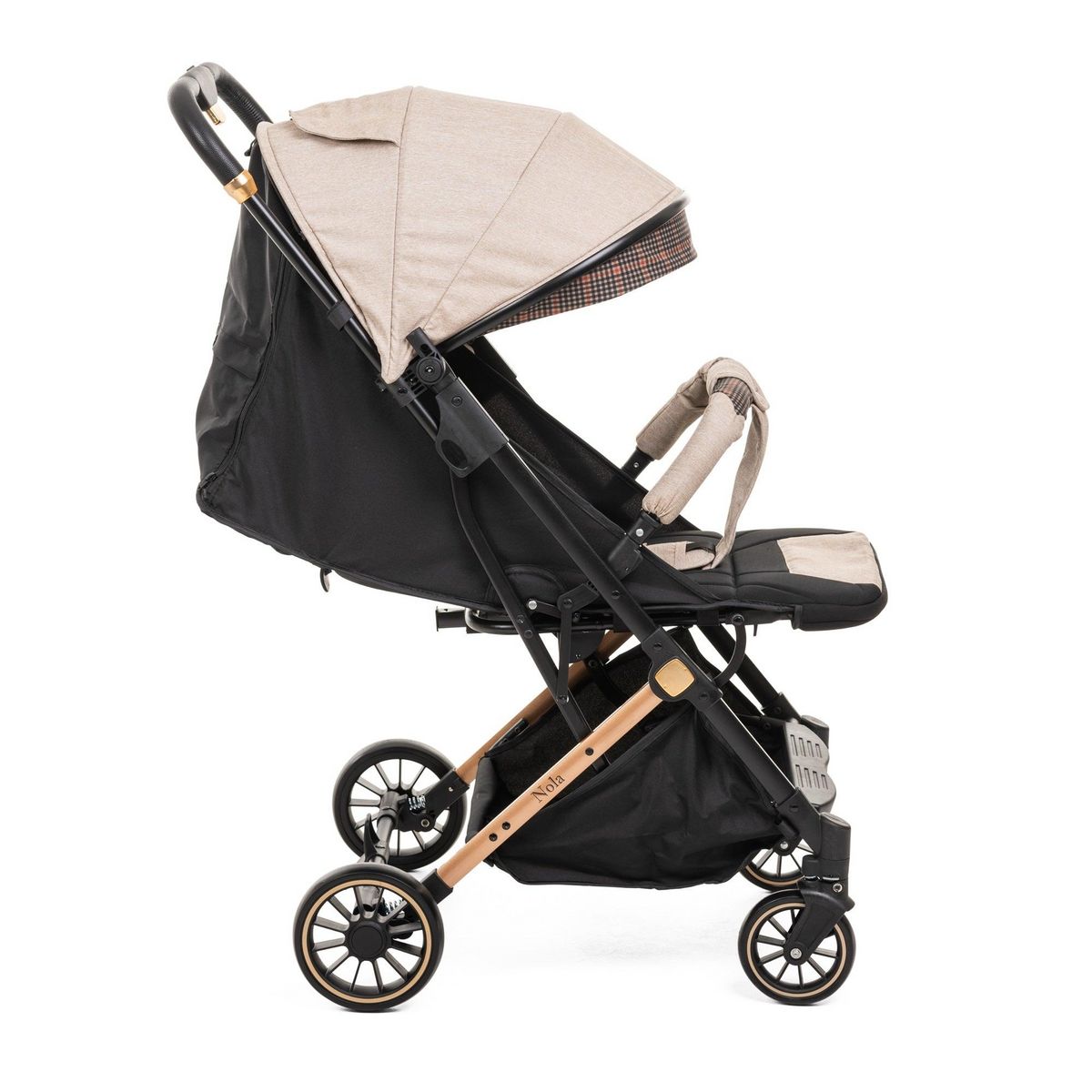 BEBELISSIMO Bebelissimo - Poussette bébé Citadine Ultra Compacte - De 0 à 36 mois - Nola - beige