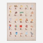 SWEEEK Tapis éducatif intérieur enfant beige imprimé abécédaire - Scoty. Coloris disponibles : Beige