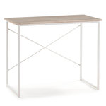 VS VENTA-STOCK Bureau Cáceres Blanc,Table pour PC, Style Industriel, 90 cm Longueur