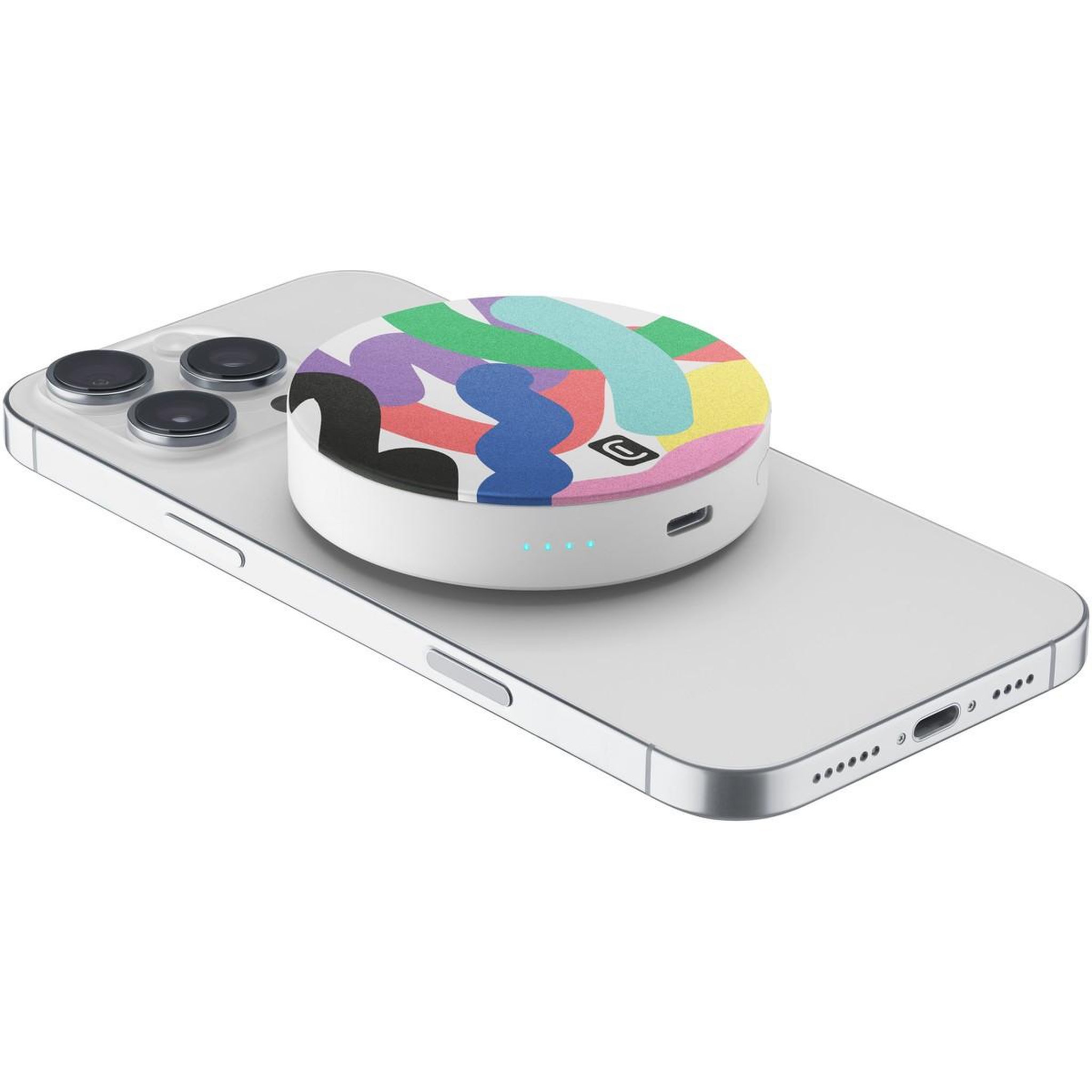 Voir la diapositive 3 : CELLULAR LINE Cellularline mag vibe 3000 mag vibe est la batterie externe magsafe de 3 000 mah au design compact et rond, avec des graphismes colorés. Elle se fixe magnétiquement à l'iphone pour une recharge sans fil de 5w. Parfaite pour ceux qui recherchent style...