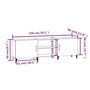Voir la diapositive 6 : VIDAXL Meuble TV blanc brillant 150x30x50 cm bois d'ingenierie