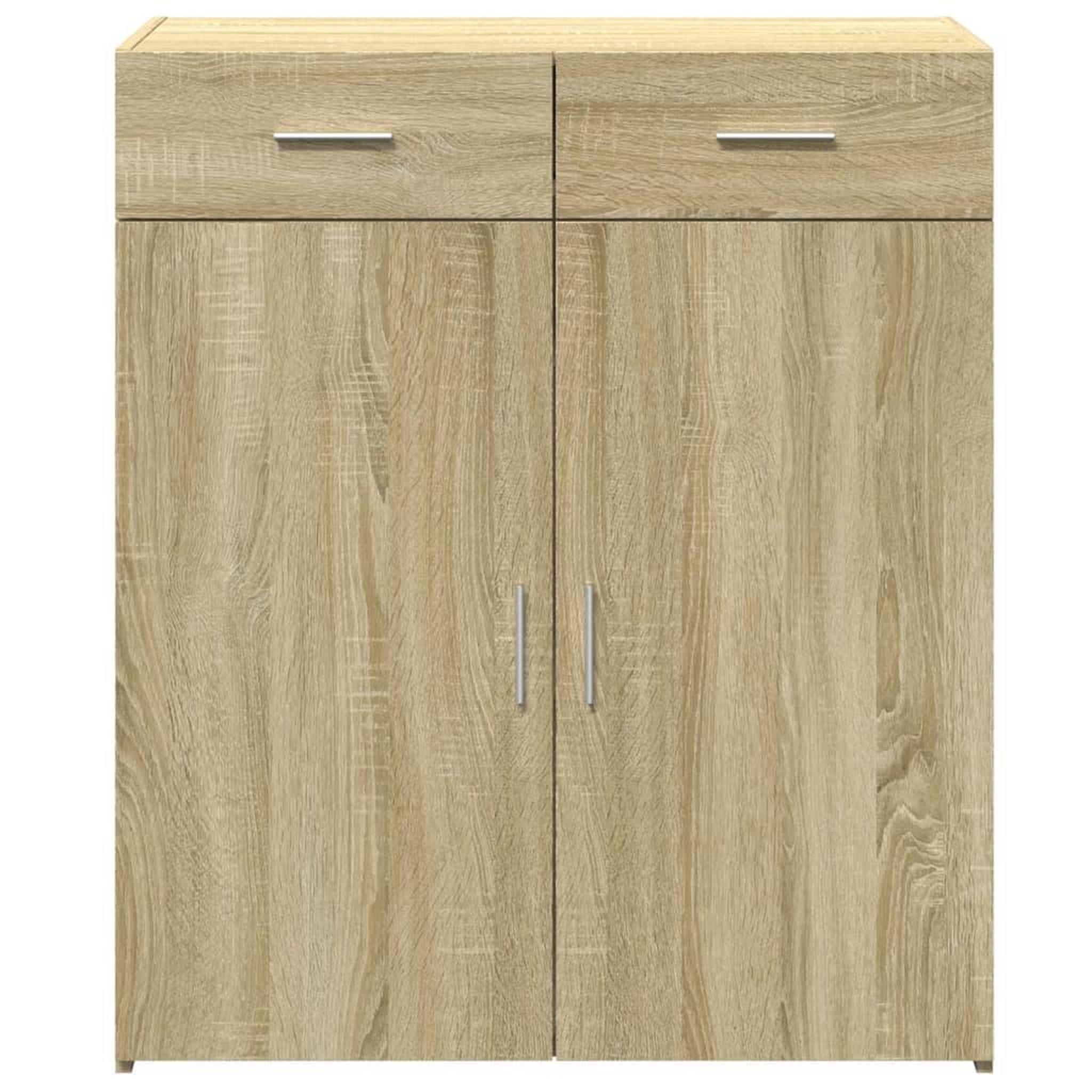 Voir la diapositive 4 : VIDAXL Buffet chene sonoma 80x42,5x93 cm bois d'ingenierie