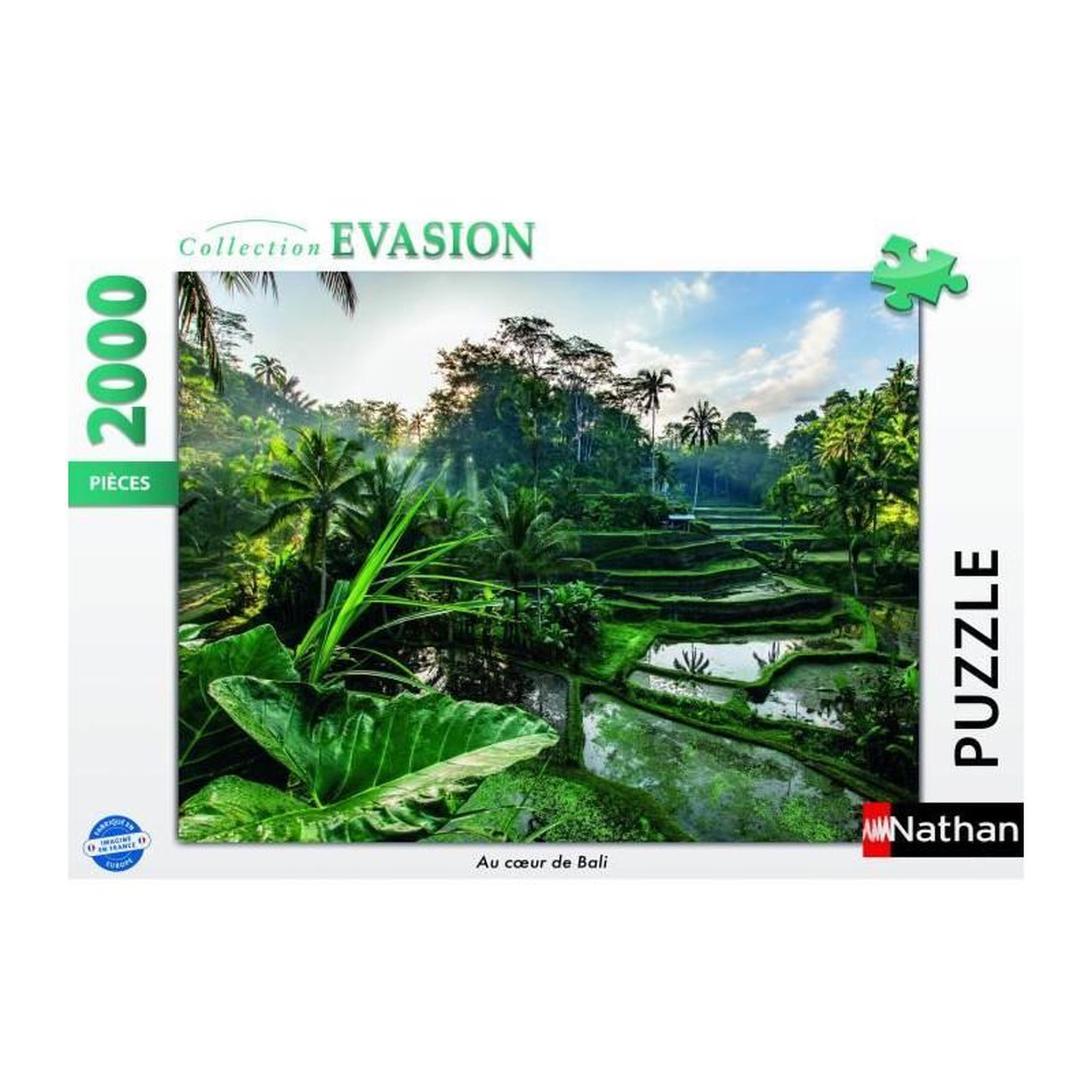 Voir la diapositive 2 : RAVENSBURGER Puzzle 2000 pièces - Au cœur de Bali - Collection Évasion - Nathan - Pour adultes et enfants - Dès 14 ans