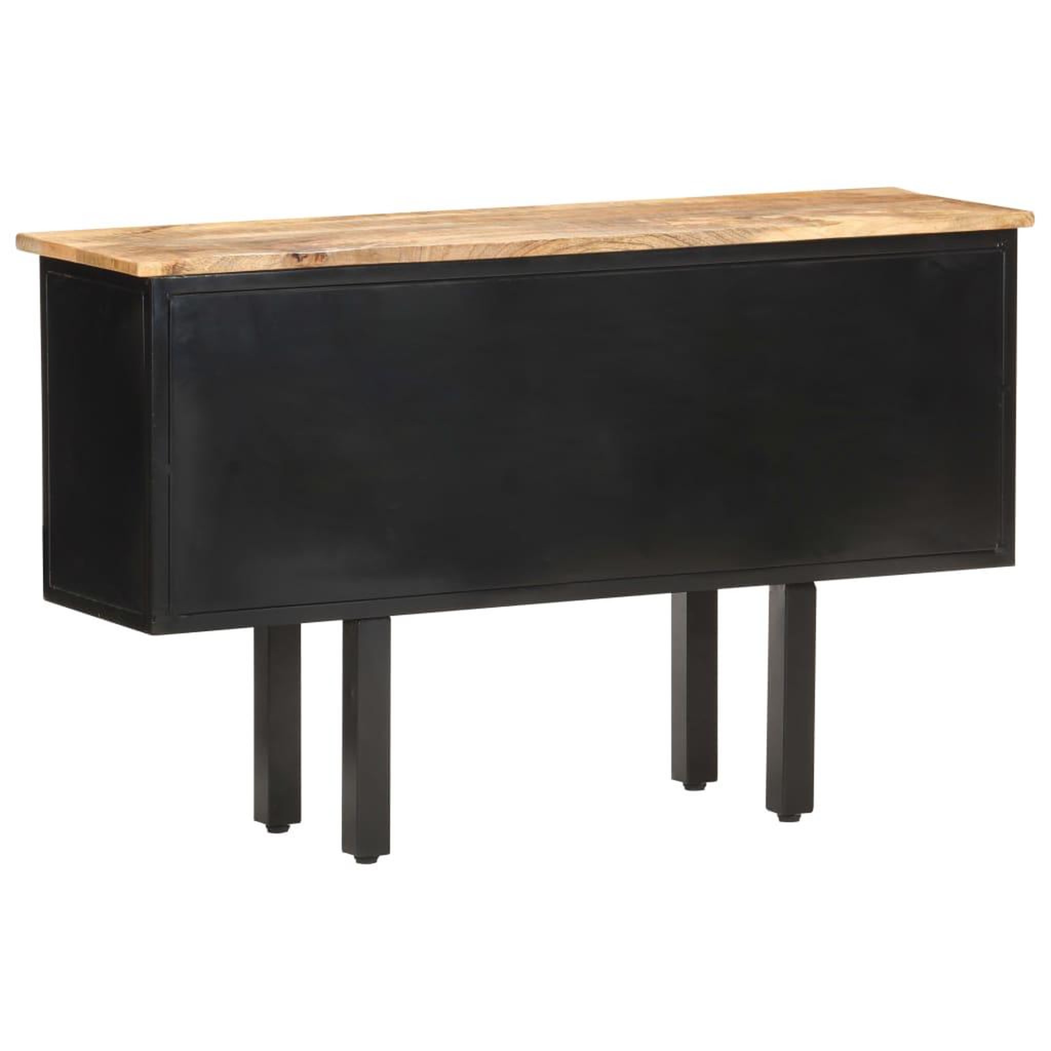 Voir la diapositive 3 : VIDAXL Buffet 110x30x65 cm bois de manguier massif brut et acier