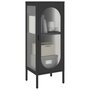 Voir la diapositive 4 : VIDAXL Buffet noir 40x35x105 cm verre et acier