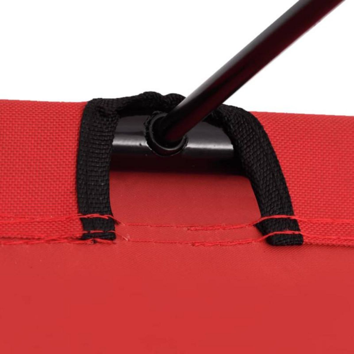 VIDAXL Lit de camping 180x60x19 cm Tissu Oxford et acier Rouge