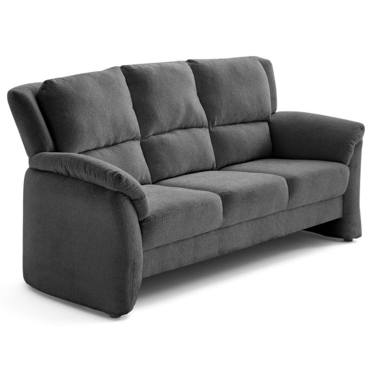 LISA DESIGN Bastille - canapé droit 3 places en tissu velours relief