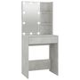 Voir la diapositive 2 : VIDAXL Coiffeuse avec LED Gris beton 60x40x140 cm