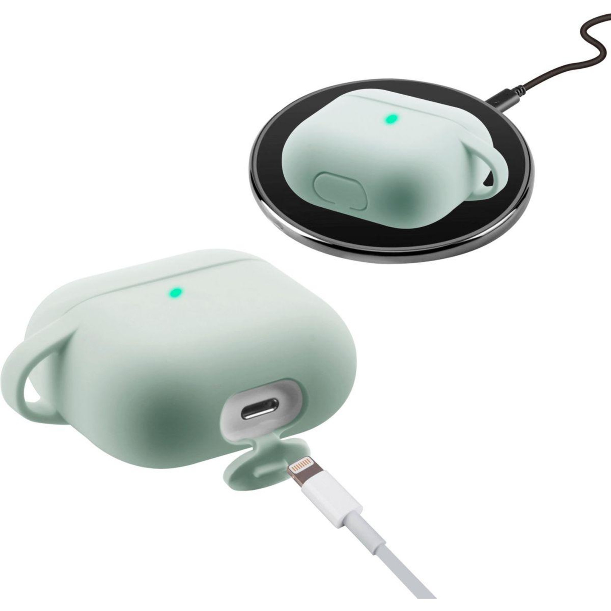 Voir la diapositive 4 : ESSENTIEL B Etui Airpods 3 vert