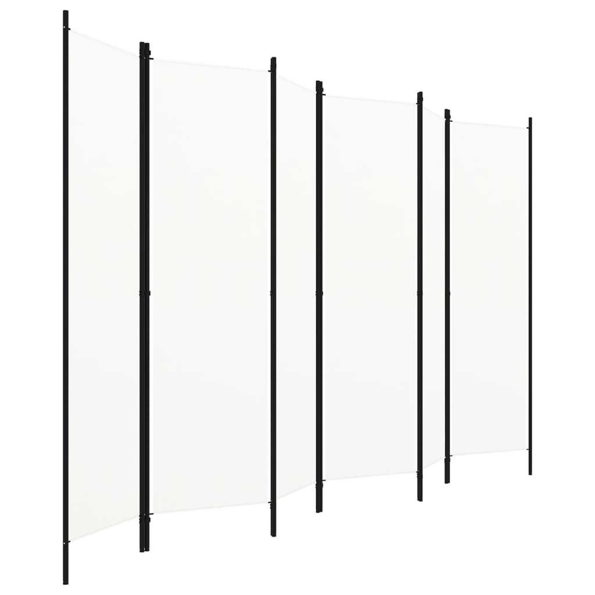 Voir la diapositive 2 : VIDAXL Cloison de separation 6 panneaux Blanc 300x180 cm
