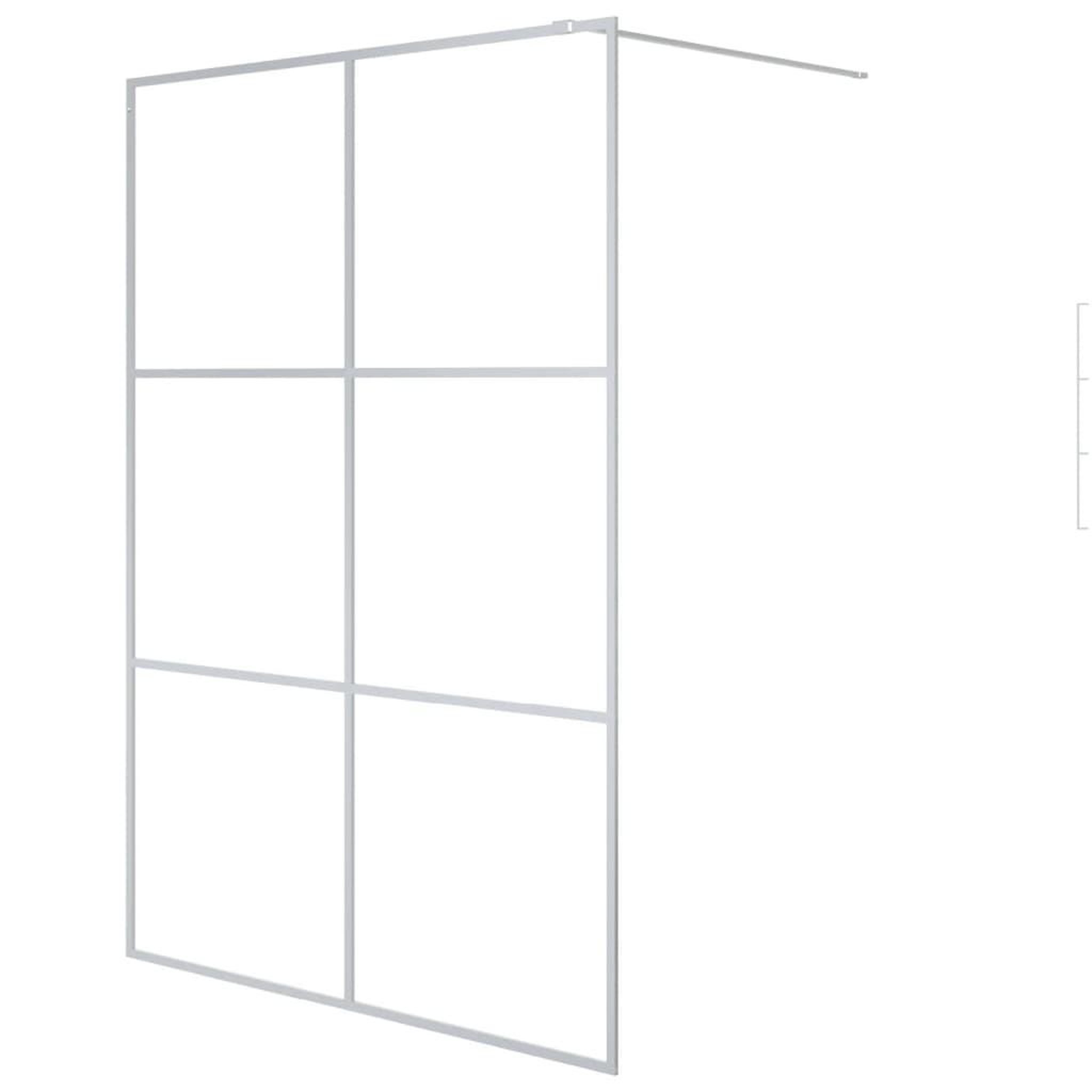 Voir la diapositive 2 : VIDAXL Paroi de douche Argente 140x195 cm Verre ESG transparent