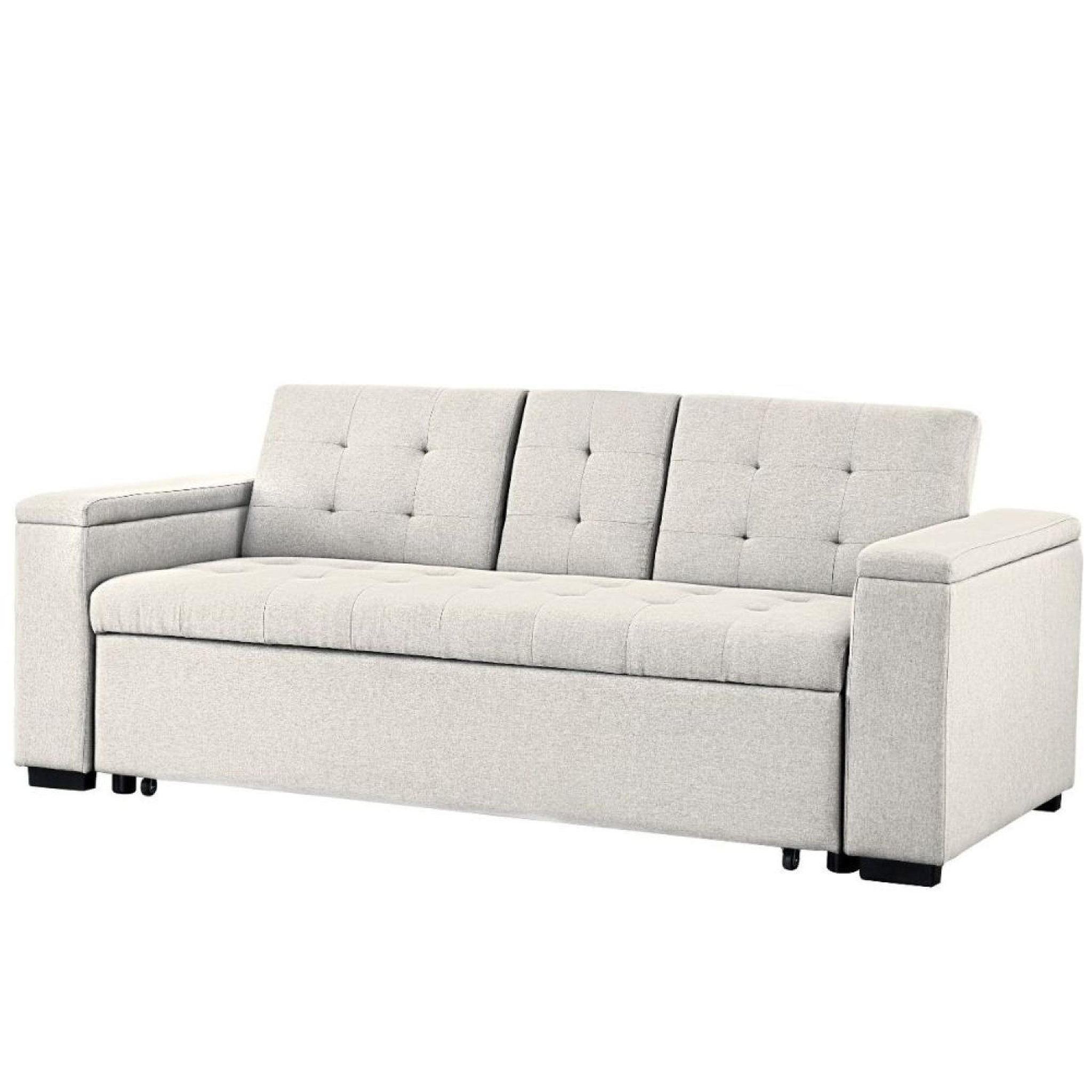CONCEPT USINE Canapé convertible 3 places en tissu beige NOHO
