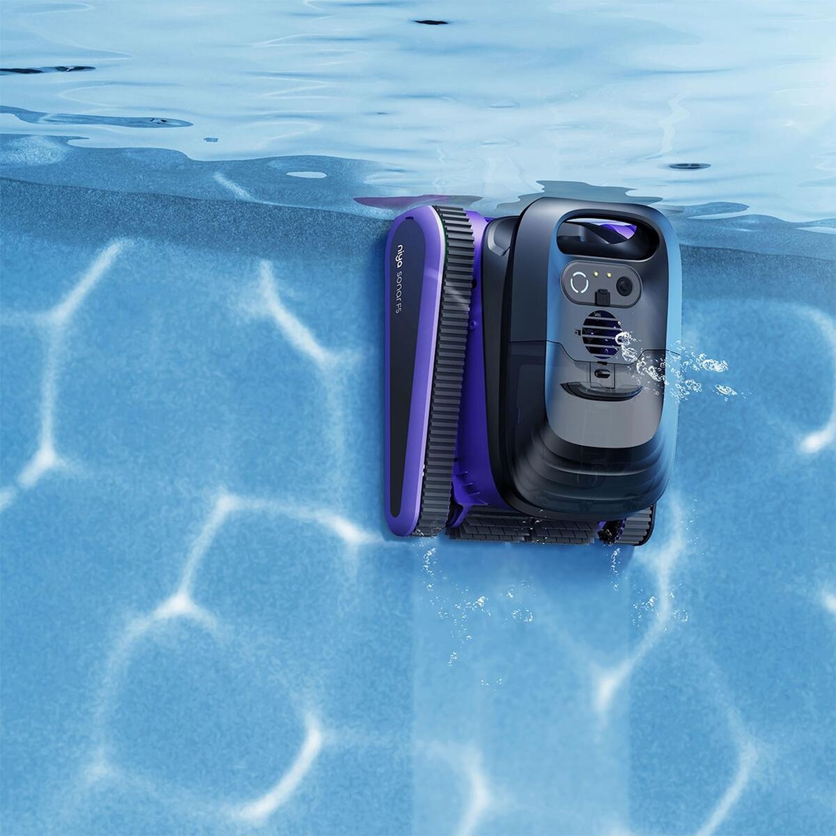 MAYTRONICS Robot aspirateur sans fil, modes de nettoyage personnalisables via l'app, idéal piscines jusqu'à 12 mètres, couverture complète, navigation sonar - sonar f5