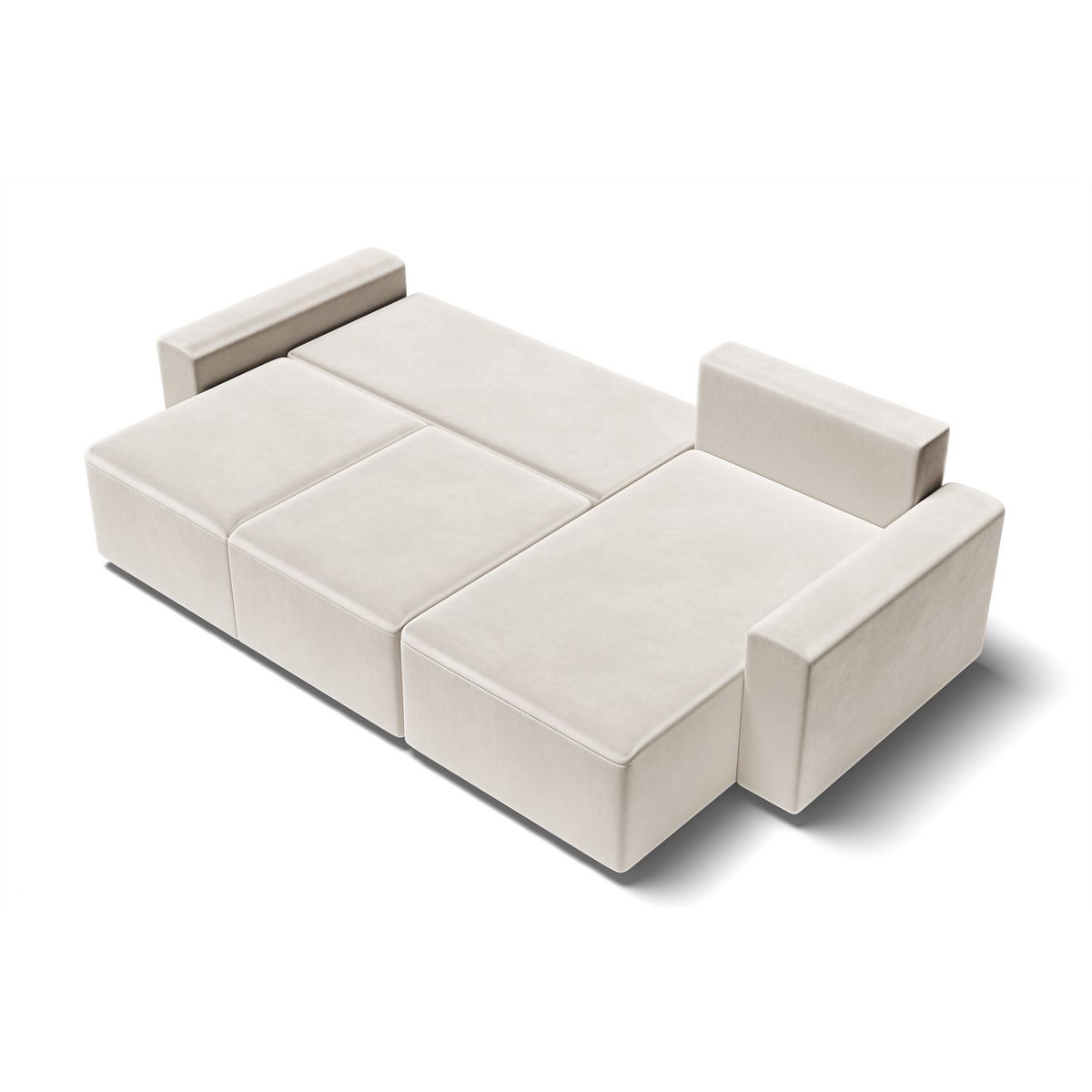 Canapé d'angle convertible et réversible velours  JOY