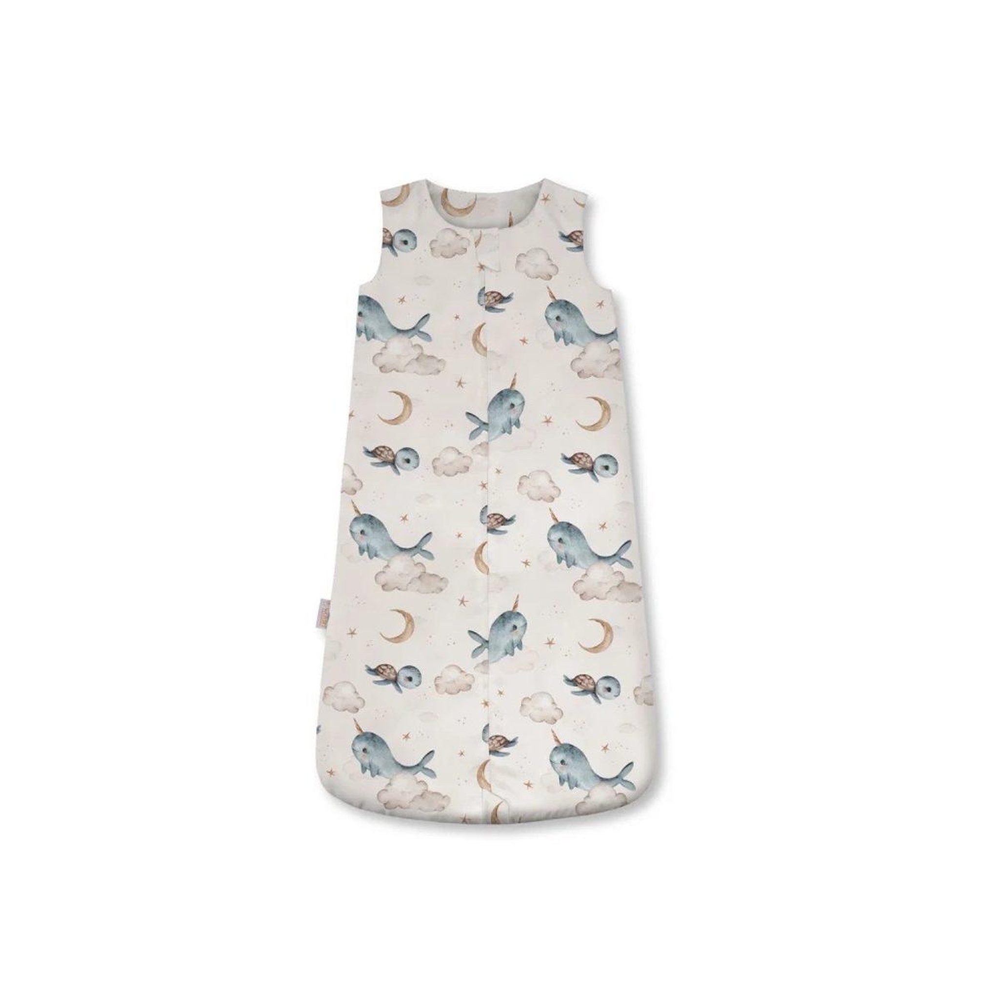 WALDIN Gigoteuse en bambou 50 × 90 cm 2,5 TOG - taille M - motif baleine, beige