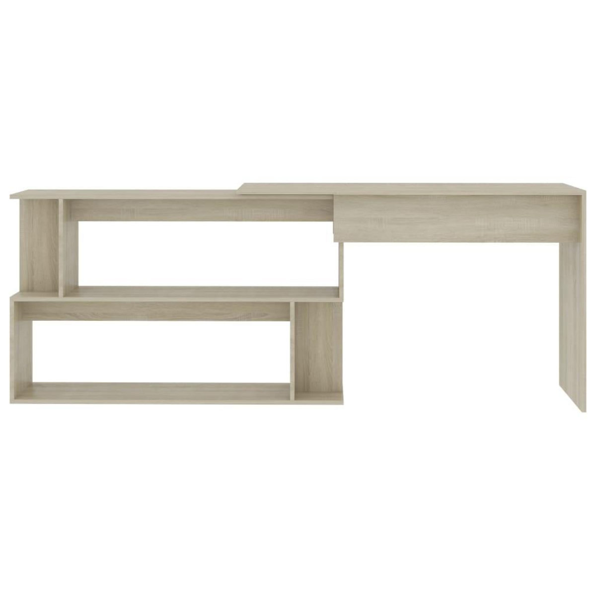 VIDAXL Bureau d'angle Chene sonoma 200x50x76 cm Bois d'ingenierie