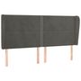 Voir la diapositive 2 : VIDAXL Tete de lit avec oreilles Gris fonce 183x23x118/128 cm Velours