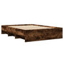 Voir la diapositive 4 : VIDAXL Cadre de lit sans matelas chene fume 120x200 cm bois ingenierie