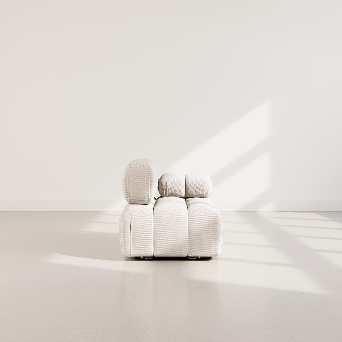 LISA DESIGN Ruby - module d'assise droit en velours texturé