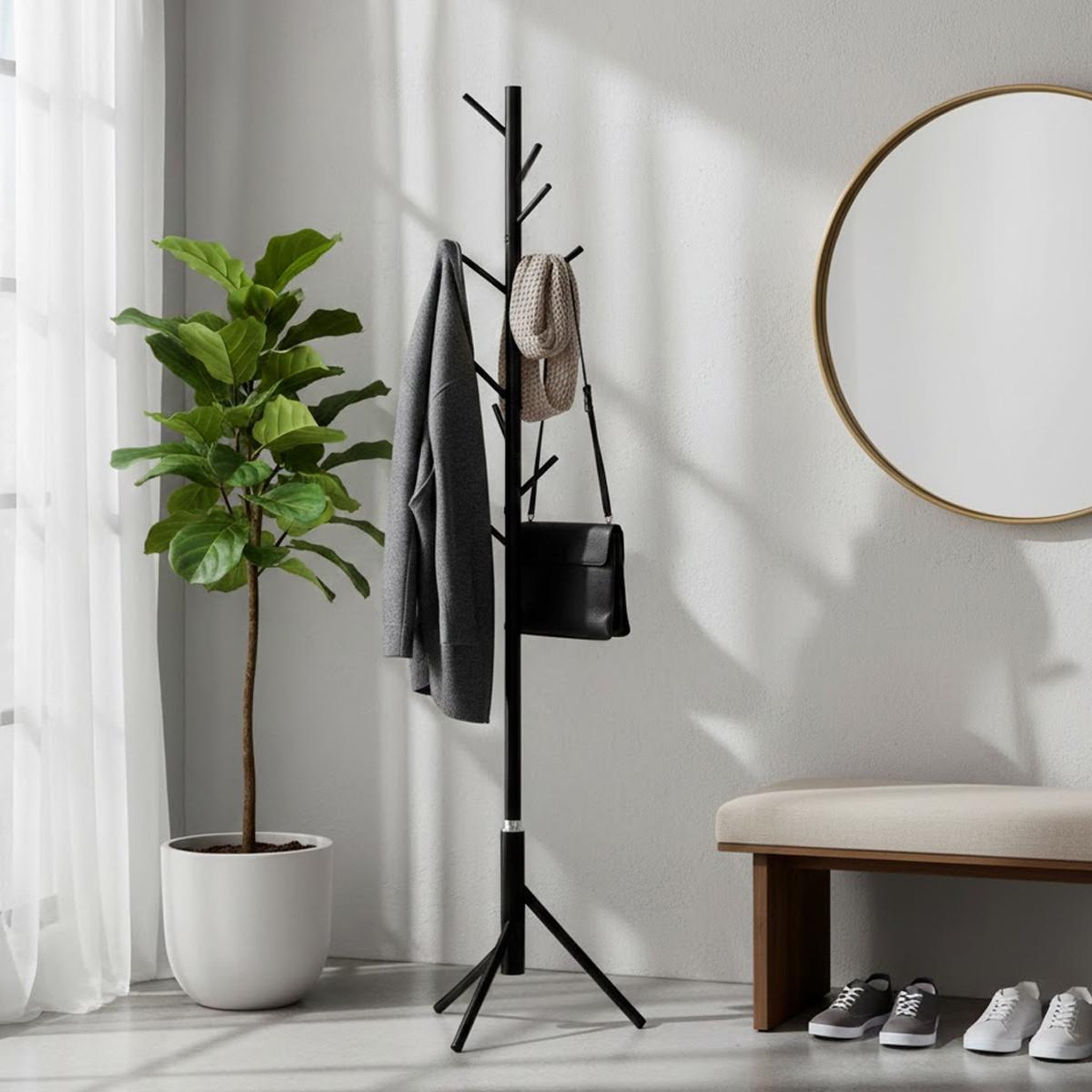 Voir la diapositive 3 : Paris Prix Porte-manteau design  nadia  173cm noir