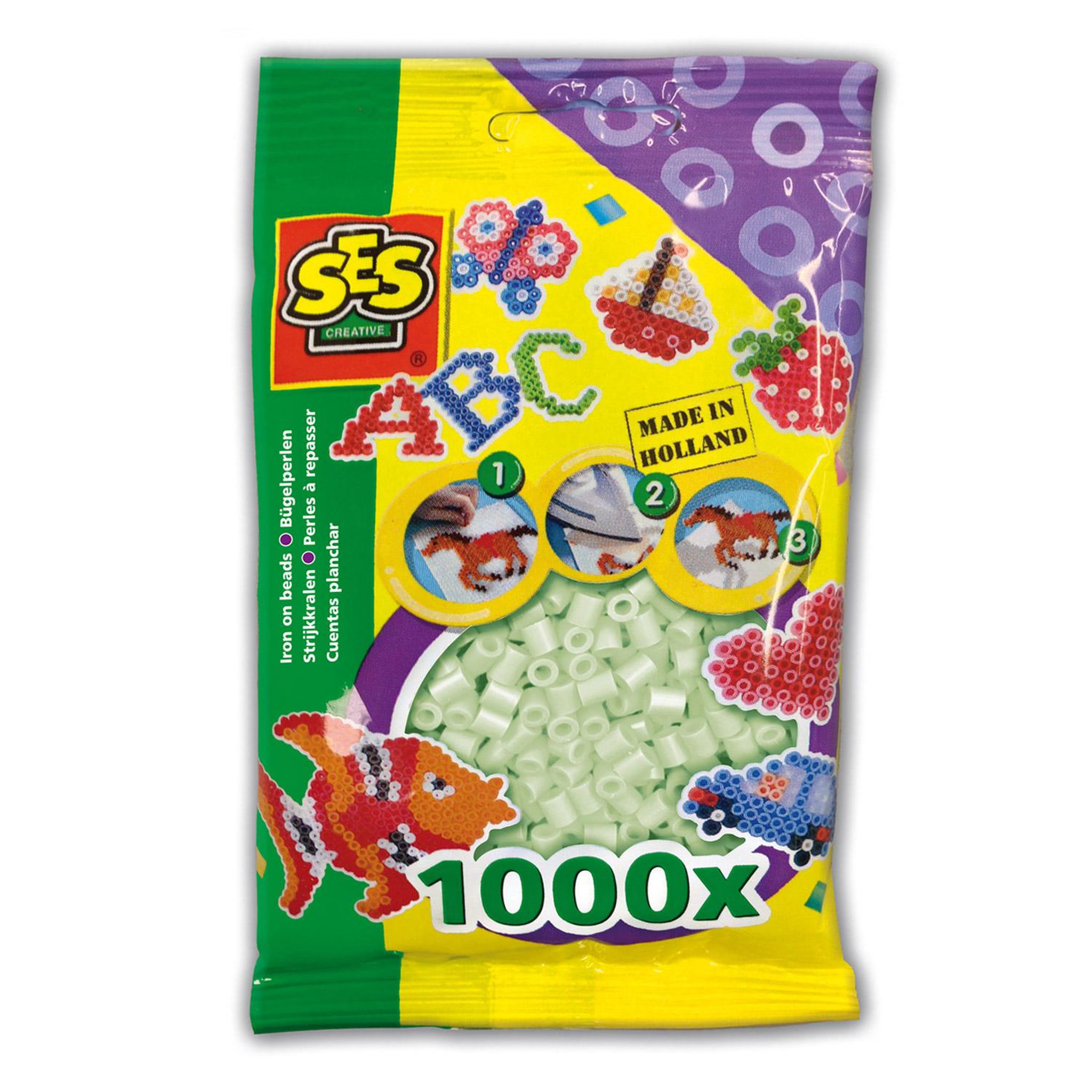 SES Creative Sachet de 1000 perles Technique à repasser : Phosphorescent