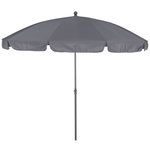 Parasol droit diam 2.5m gris anthracite ELENA 2