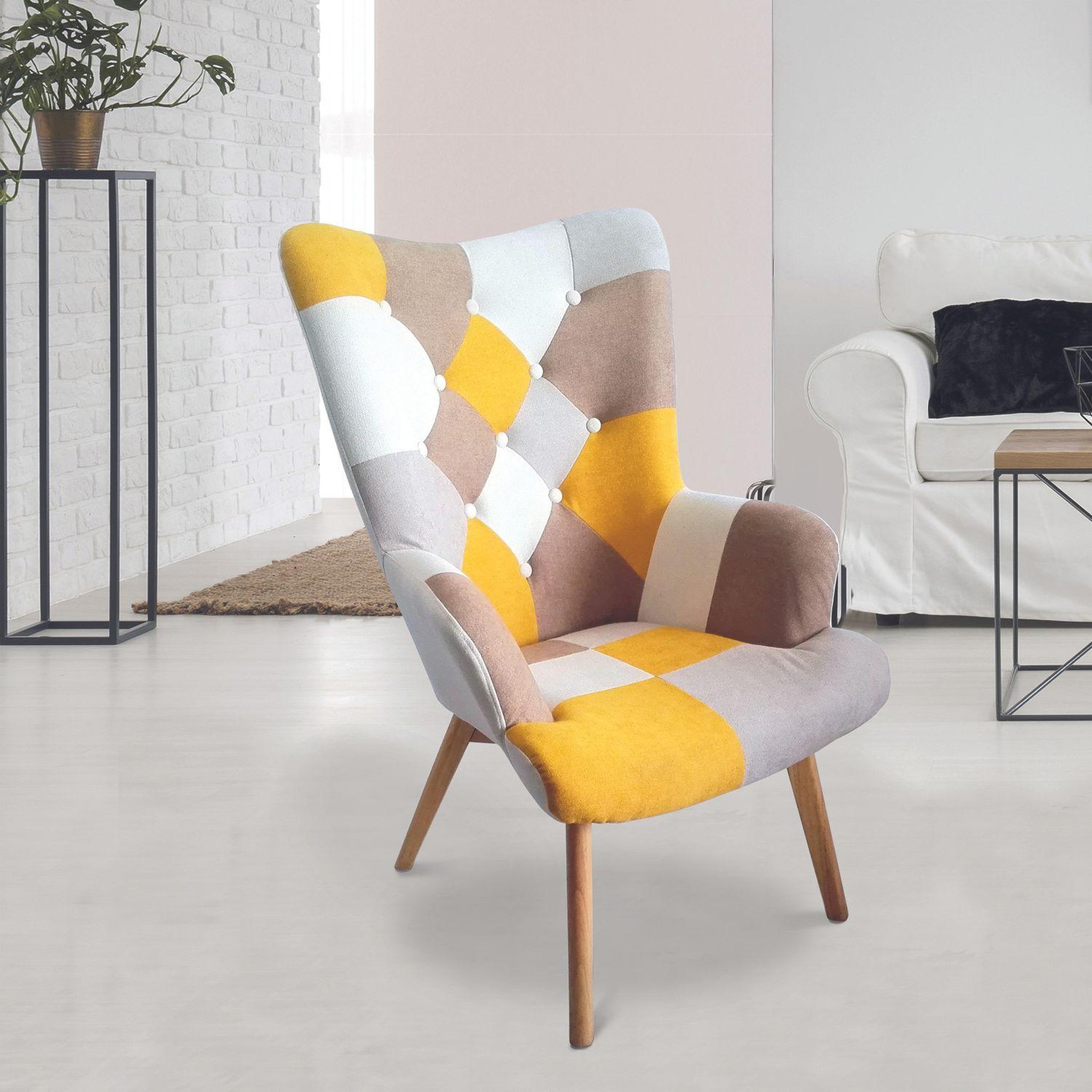 Voir la diapositive 2 : TOILINUX Fauteuil Helsinki Patchwork