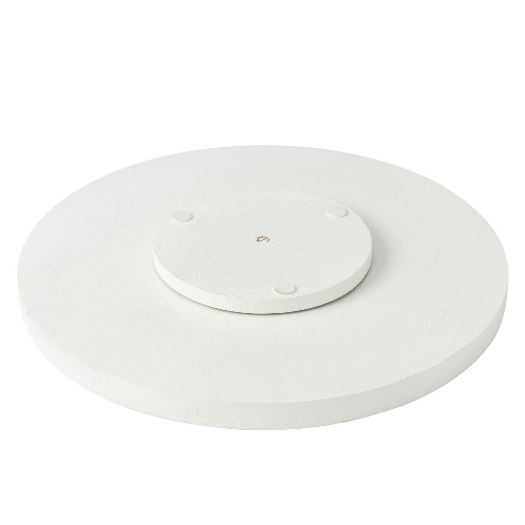 Voir la diapositive 2 : J-LINE Plateau tournant en bois  tod  45cm noir & blanc