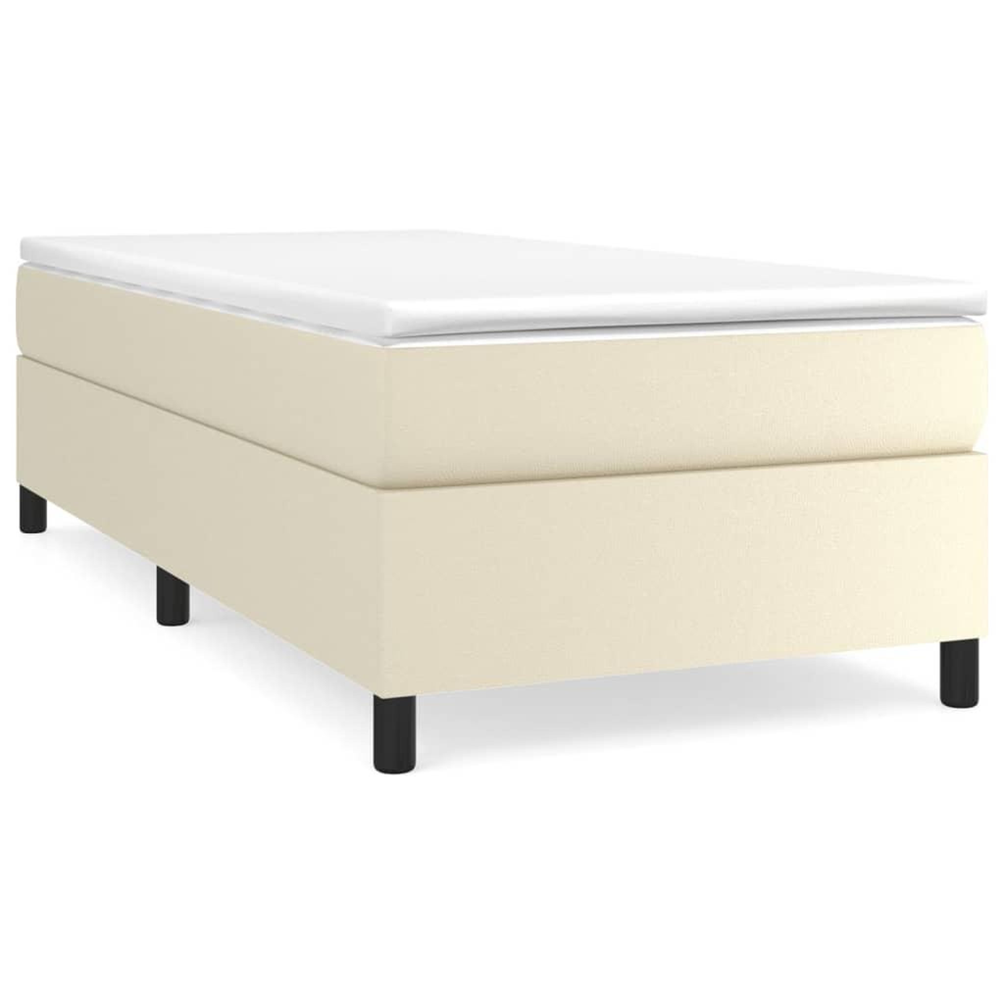 Voir la diapositive 2 : VIDAXL Cadre de lit sans matelas creme 90x190 cm similicuir