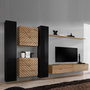 Voir la diapositive 1 : Paris Prix Ensemble Meuble TV  Switch Lamel VI  330cm Naturel & Noir