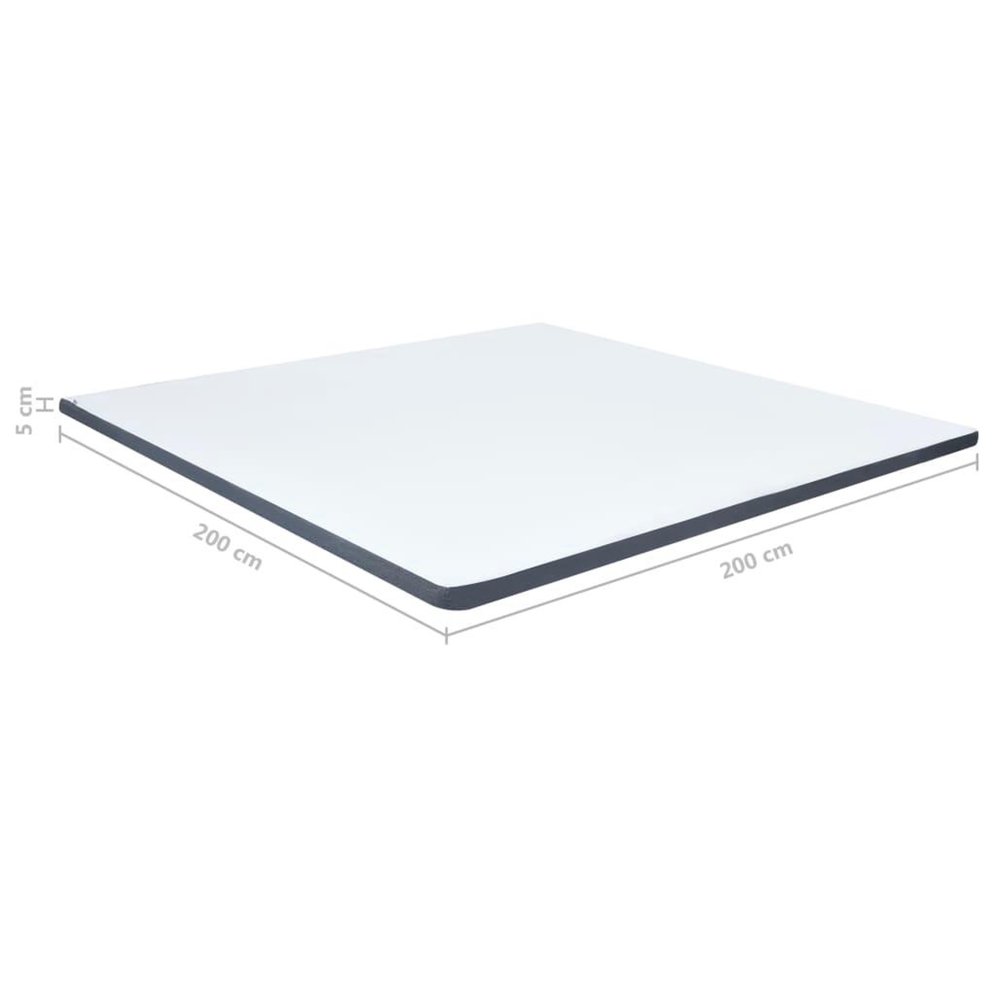 Voir la diapositive 6 : VIDAXL Surmatelas de sommier tapissier 200x200x5 cm