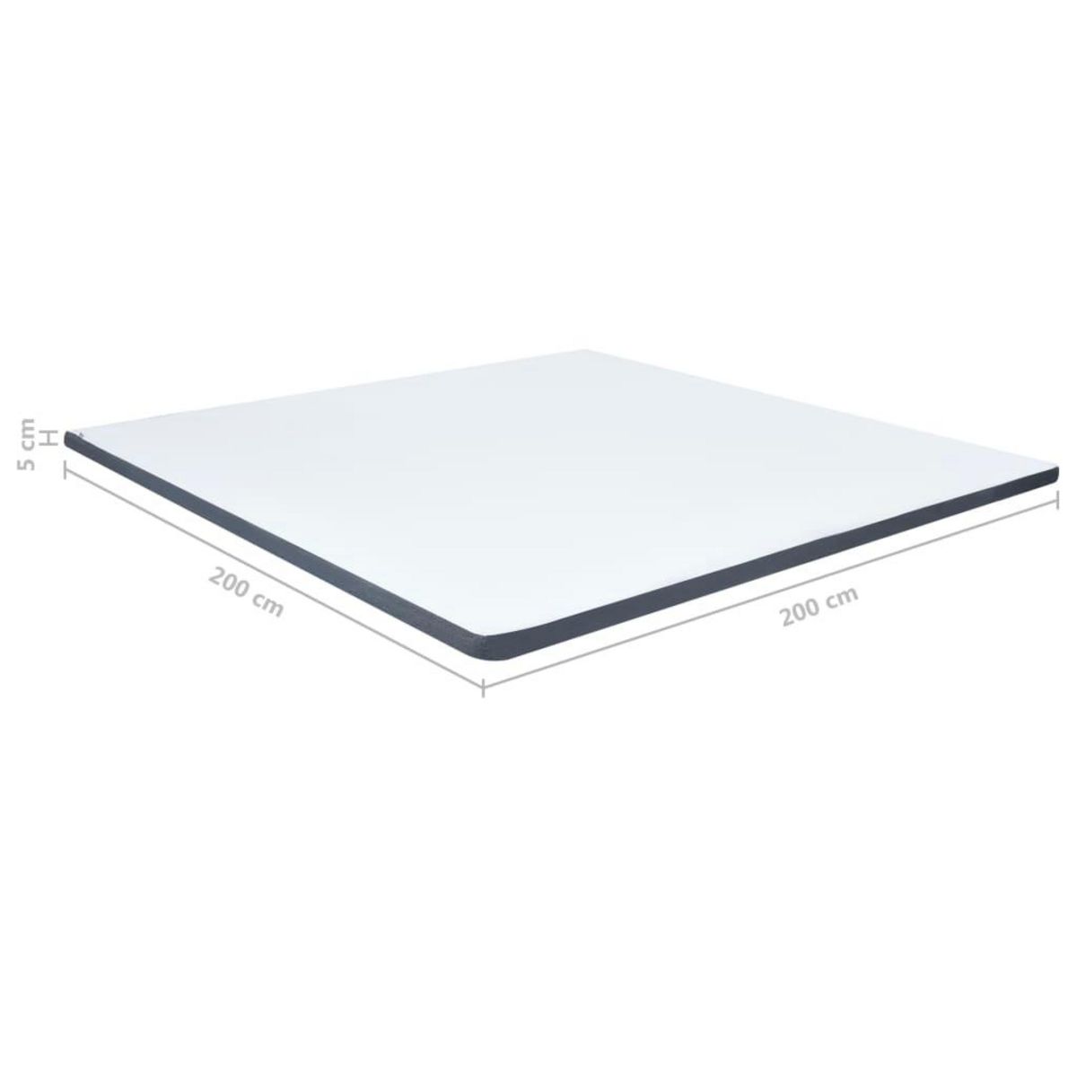 VIDAXL Surmatelas de sommier tapissier 200x200x5 cm