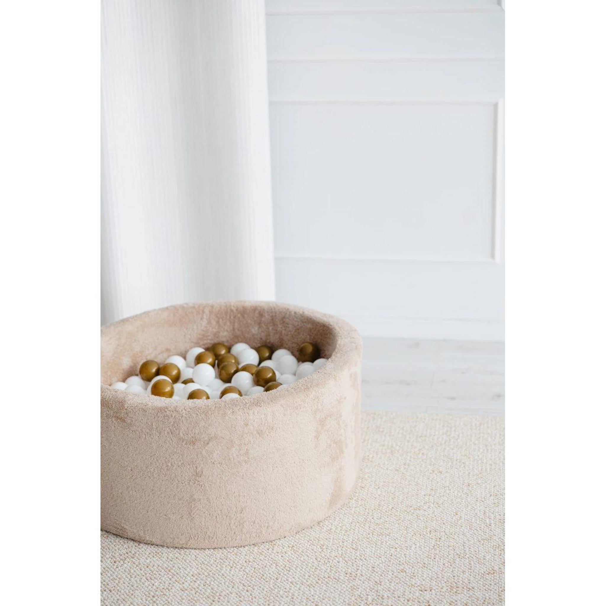 Voir la diapositive 3 : MONIO FOR KIDS Piscine à balles ronde 90 x 40 cm avec 250 balles — Beige