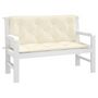 Voir la diapositive 3 : VIDAXL Coussins de banc de jardin lot de 2 blanc creme tissu Oxford