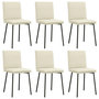 Voir la diapositive 2 : VIDAXL Chaises a manger lot de 6 creme velours