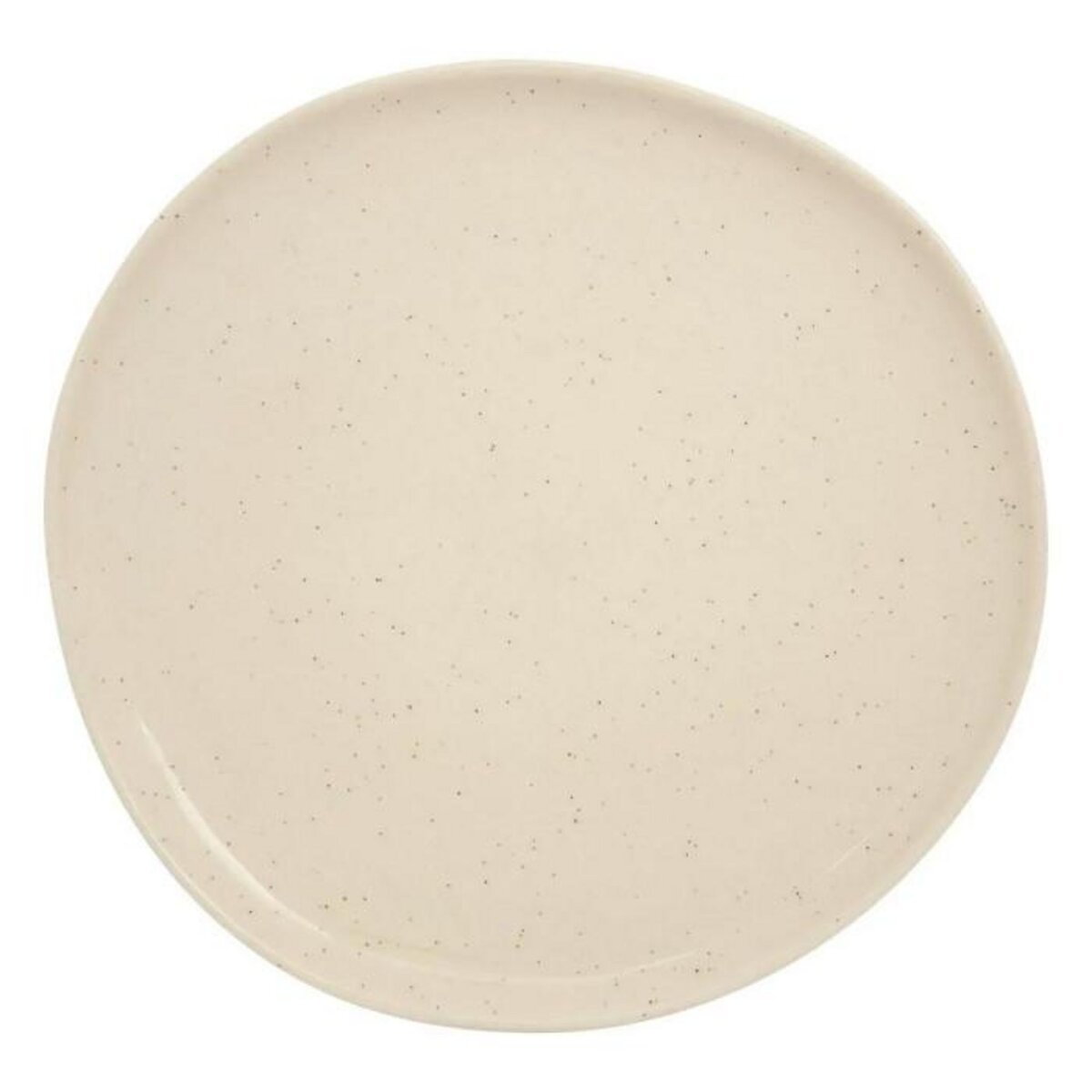 SECRET DE GOURMET Lot de 6 Assiettes Plates en Faïence  Wonja  27cm Crème