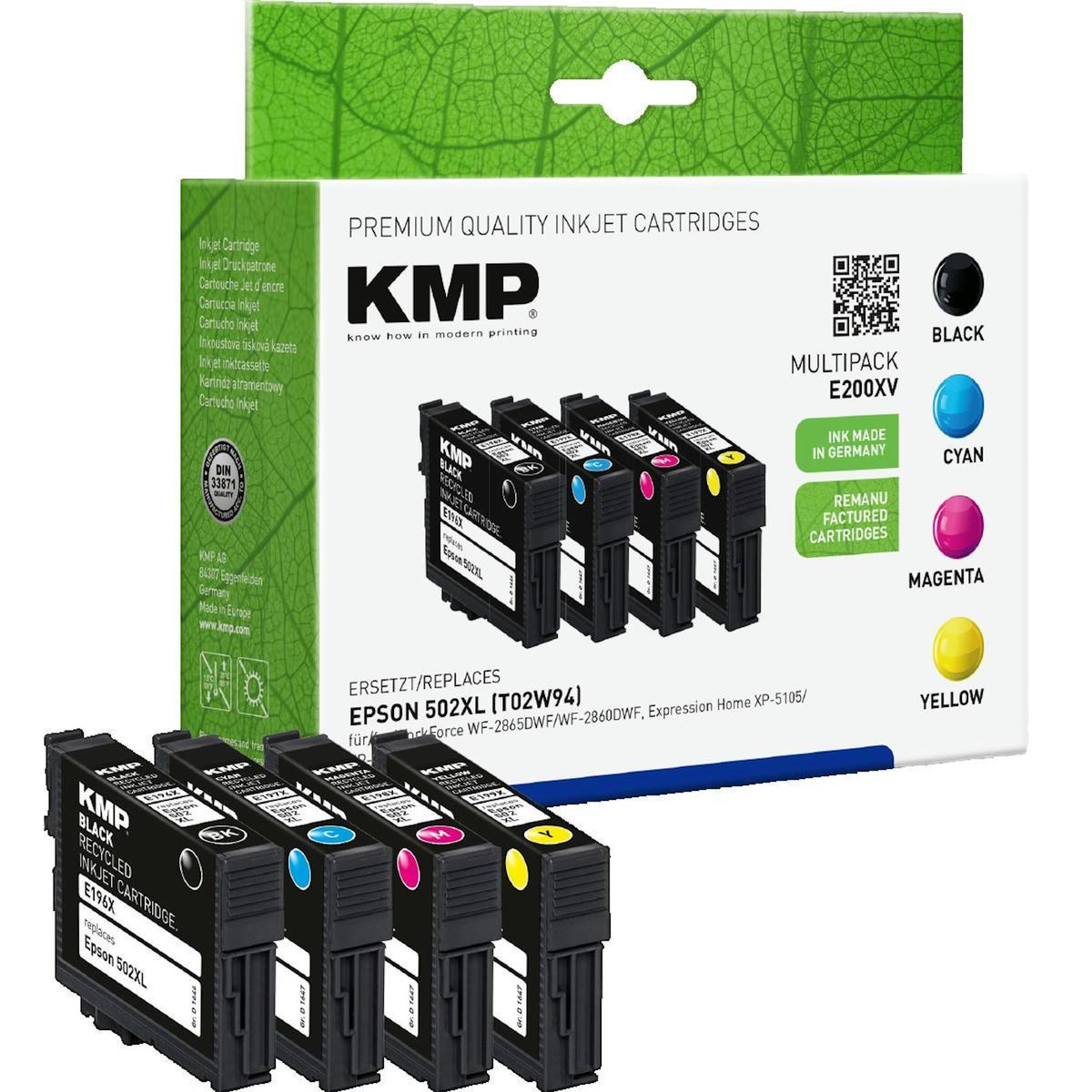 Epson Cartouches d'encre compatibles KMP E196XV multipack noir, cyan, magenta, jaune