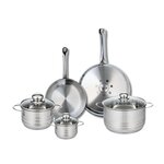 ELO Ensemble de 2 Poêles de cuisson 24 et 28 cm et 3 faitouts 12, 16 et 24 cm Elo Profi Brillant