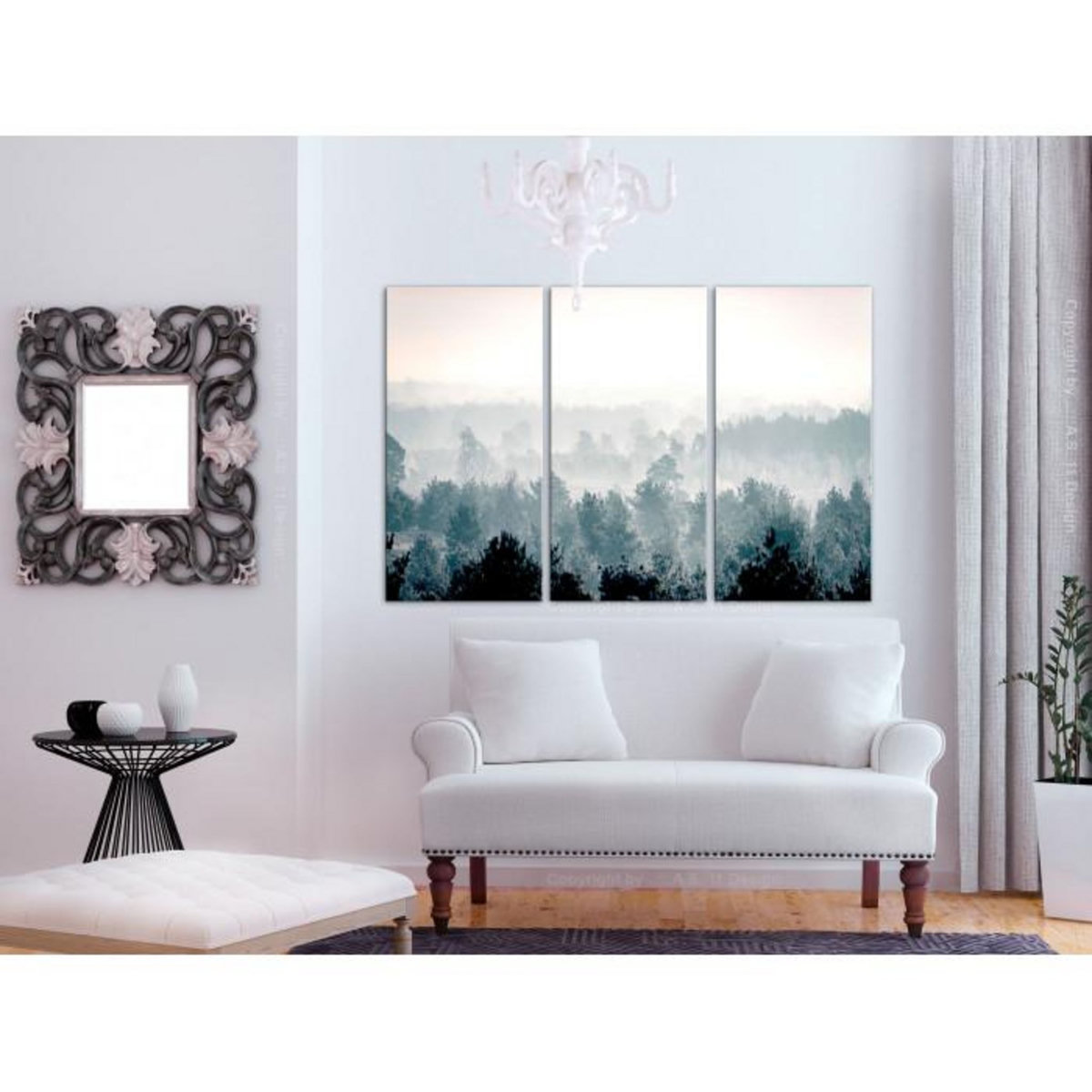 Paris Prix Tableau Imprimé 3 Panneaux  Winter Forest