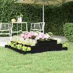 VIDAXL Jardiniere Noir 110x110x27 cm Bois massif de pin