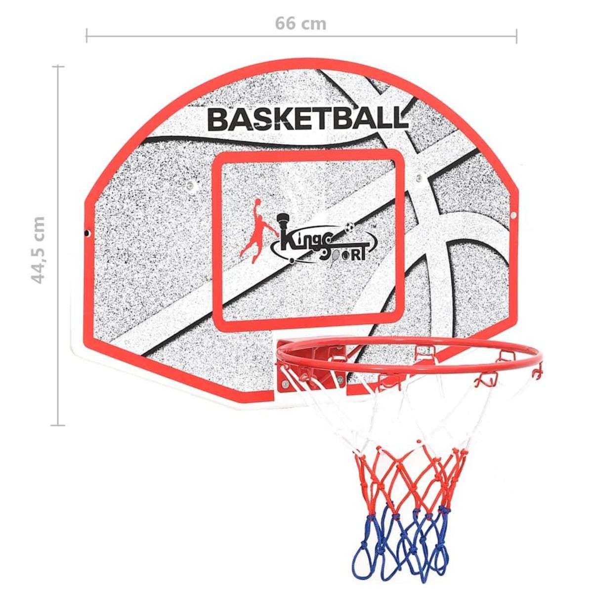 VIDAXL Ensemble de panneau de basket mural 5 pcs 66x44,5 cm