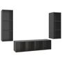 Voir la diapositive 2 : VIDAXL Ensemble de meubles TV 3 pcs Gris brillant Bois d'ingenierie