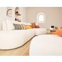 Voir la diapositive 2 : LISA DESIGN Santorini - module d'assise gauche - en tissu texturé