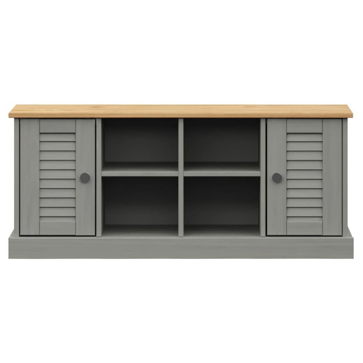 VIDAXL Banc a chaussures VIGO gris 106x35x45 cm bois massif de pin